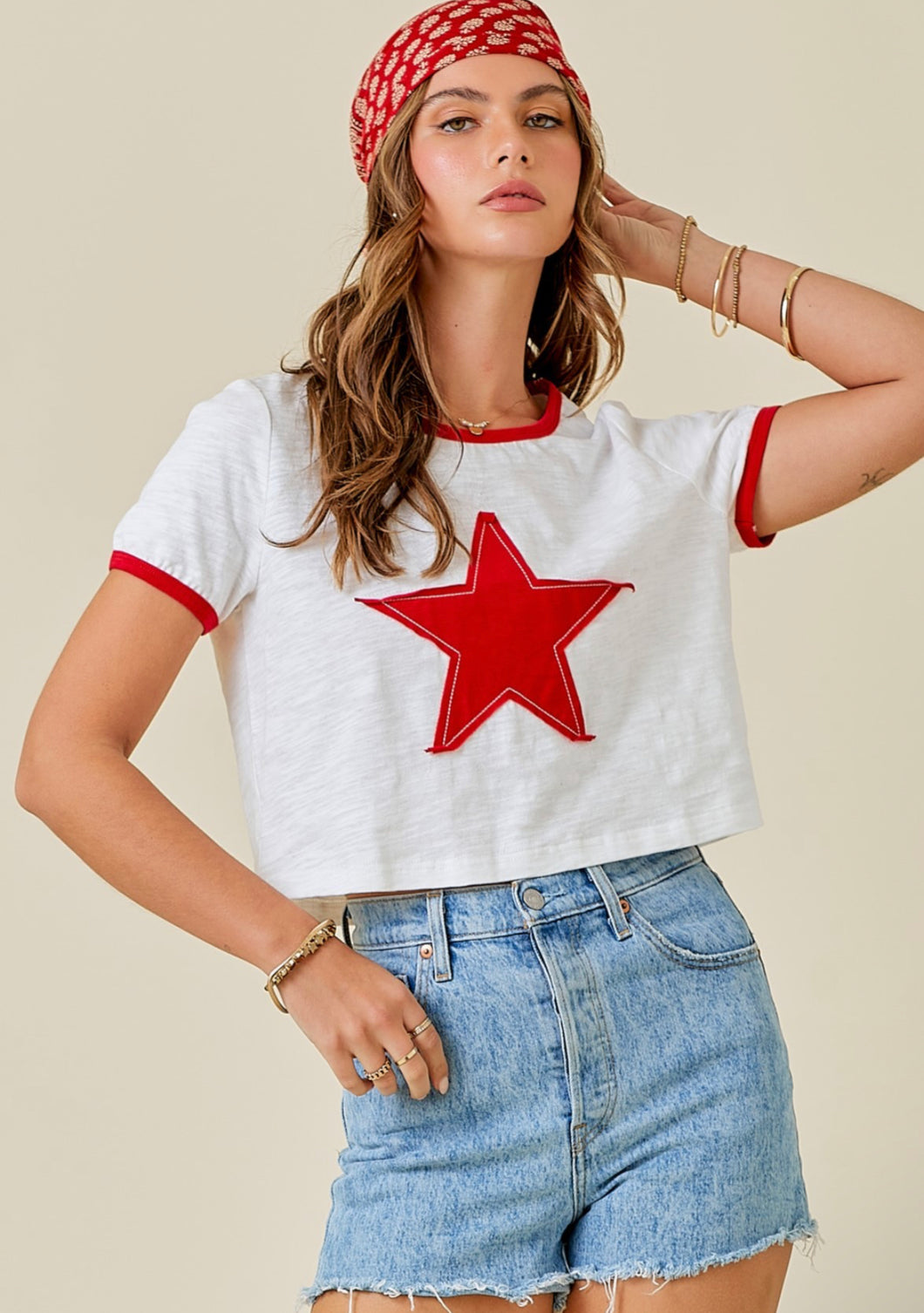 Cropped Star Baby Tee