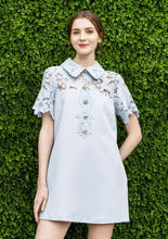 Load image into Gallery viewer, Blue Eyelet Dress