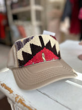 Load image into Gallery viewer, Sand Hat with Turkish Kilim Patch

