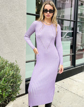 Load image into Gallery viewer, Lavender Ribbed Dress
