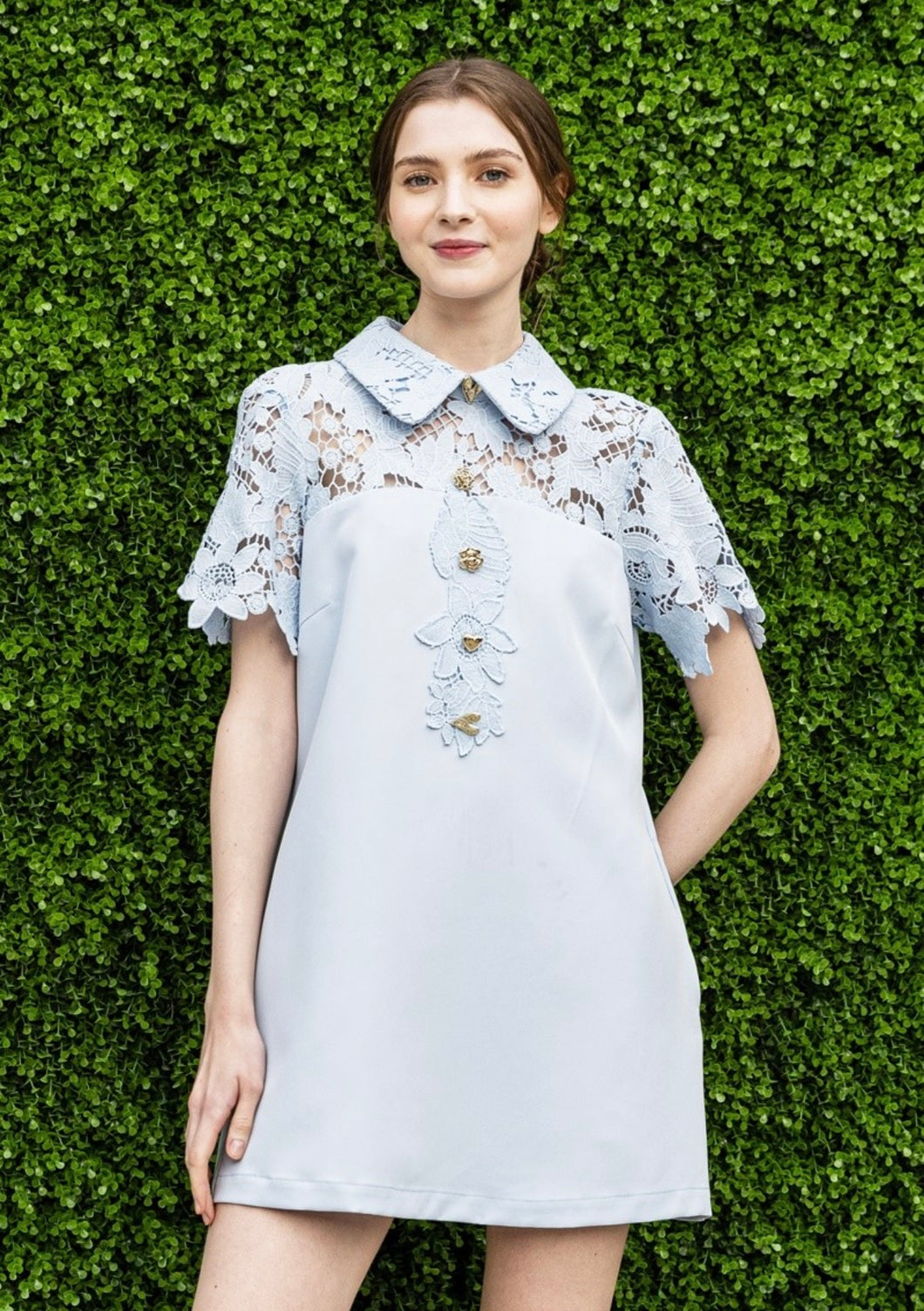 Blue Eyelet Dress