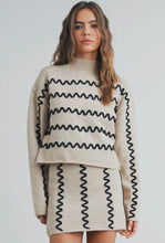 Load image into Gallery viewer, Beige Ric Rac Sweater Set
