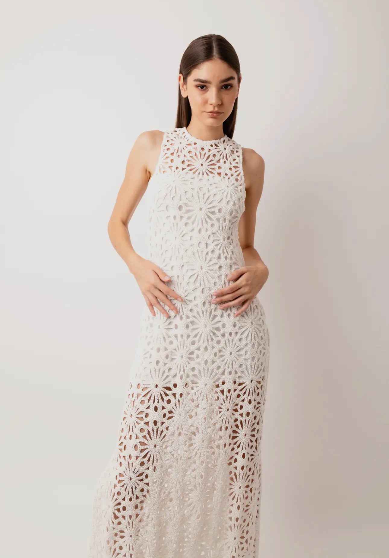 Cream Crochet Dress by ALALA Cream Crochet Dress by ALALA