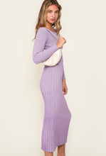 Load image into Gallery viewer, Lavender Ribbed Dress
