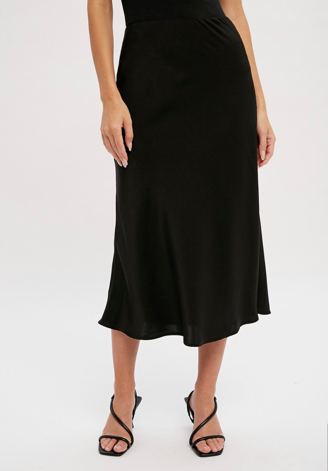 Black Satin Skirt