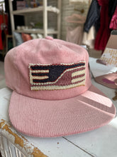 Load image into Gallery viewer, Blush Cord Hat with Turkish Kilim Patch
