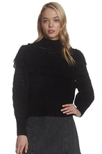 Load image into Gallery viewer, Black Fringe Sweater
