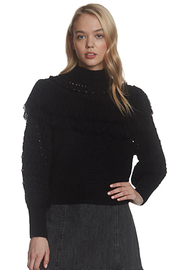 Black Fringe Sweater