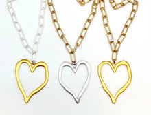 Load image into Gallery viewer, Large Open Heart Necklace
