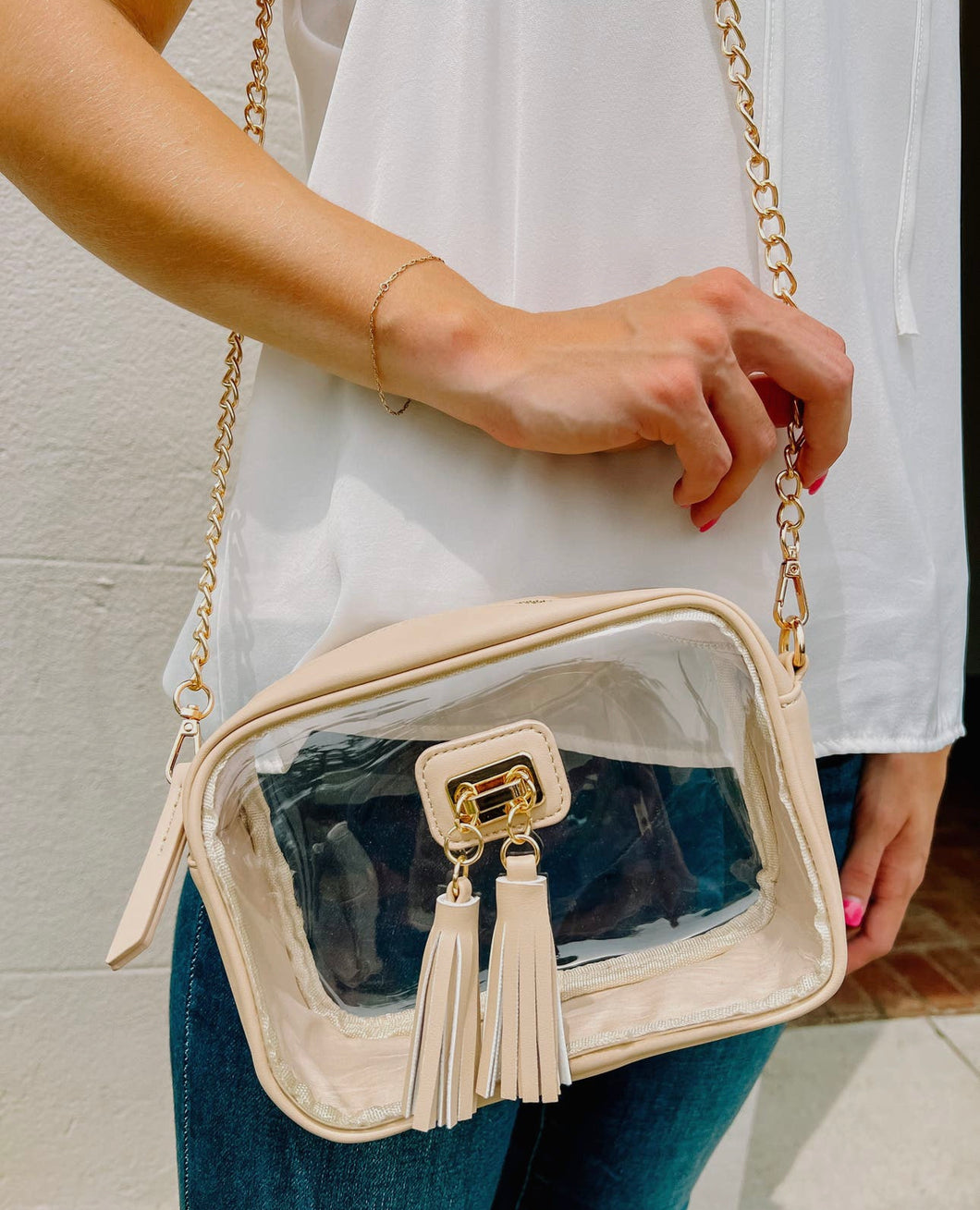 Nude Clear Bag