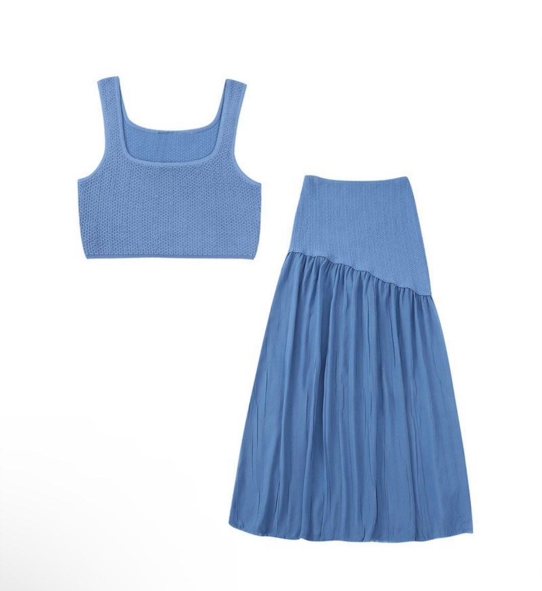 Sky Blue Textured Set