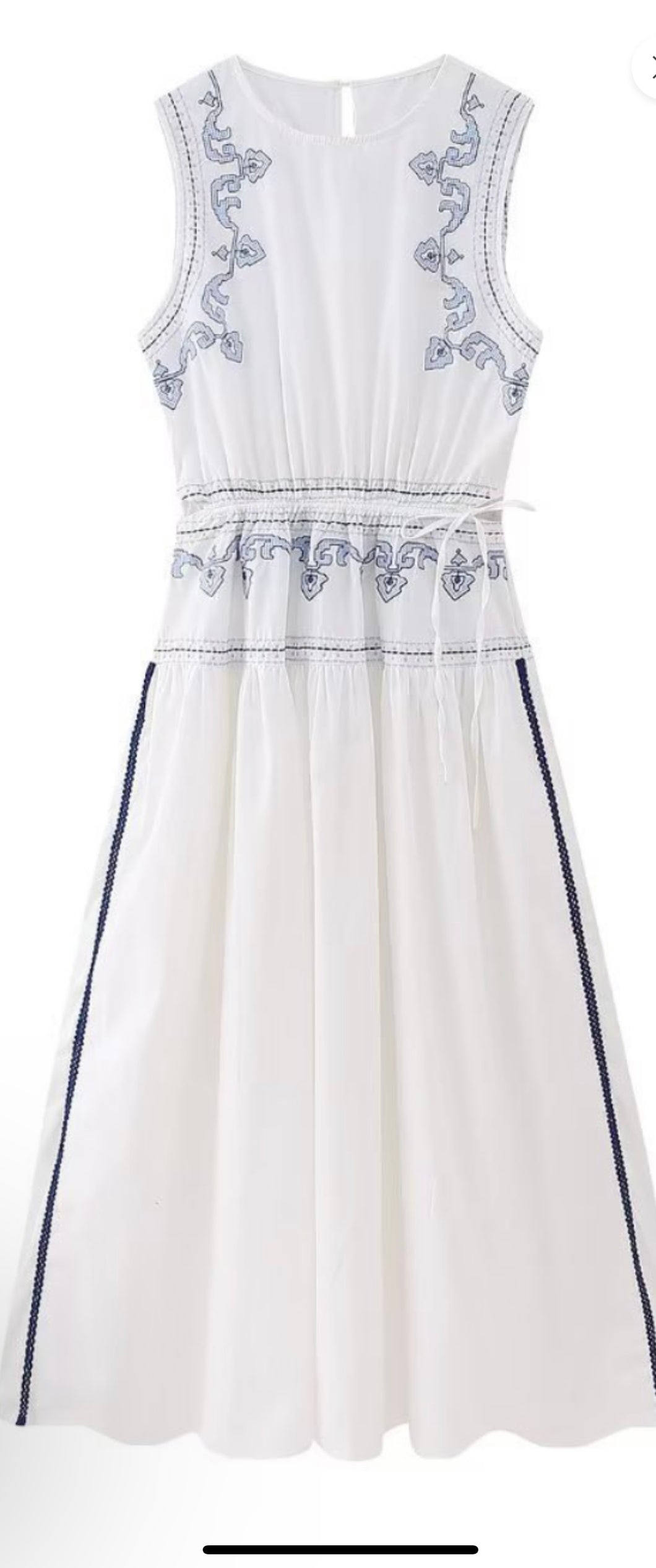 White Embroidered Dress